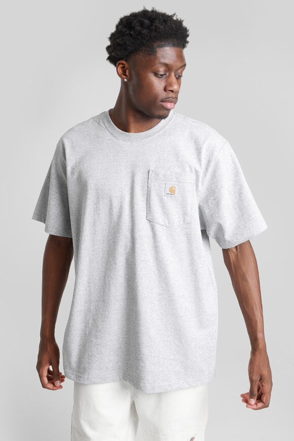 Carhartt Workwear Pocket Oversize T-Shirt | Light Grey Heather | Herren  | S von Carhartt Workwear
