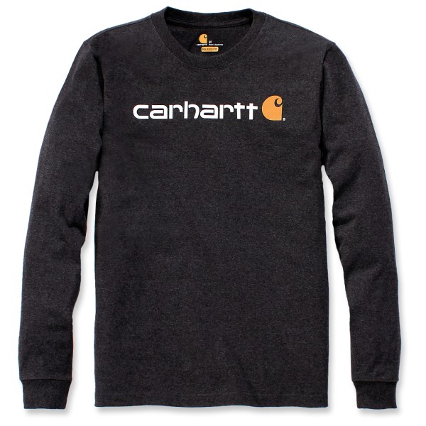 Carhartt - Core Logo L/S - Longsleeve Gr L schwarz von Carhartt