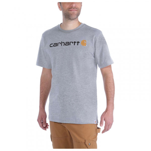 Carhartt - Core Logo S/S - T-Shirt Gr S grau von Carhartt