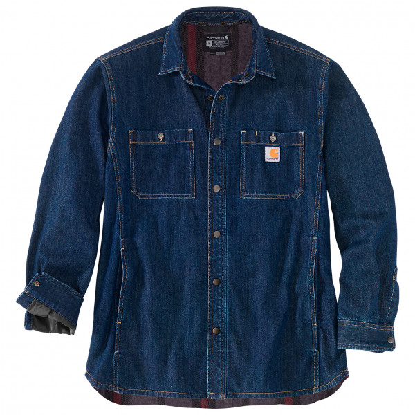 Carhartt - Denim Fleece Lined Snap Front Shirt - Hemd Gr L;M;S;XL;XXL blau von Carhartt