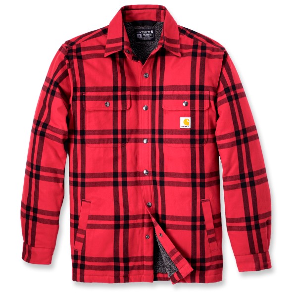 Carhartt - Flannel Sherpa Lined Shirt Jacket - Freizeitjacke Gr L rot von Carhartt