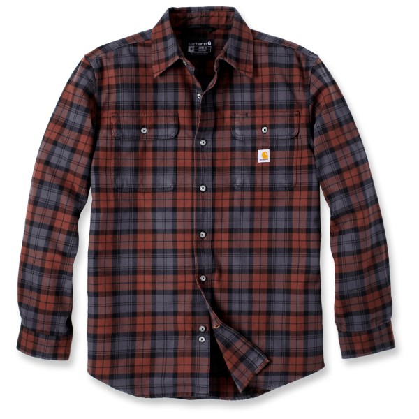 Carhartt - Heavyweight Flannel L/S Plaid Shirt - Hemd Gr L braun von Carhartt