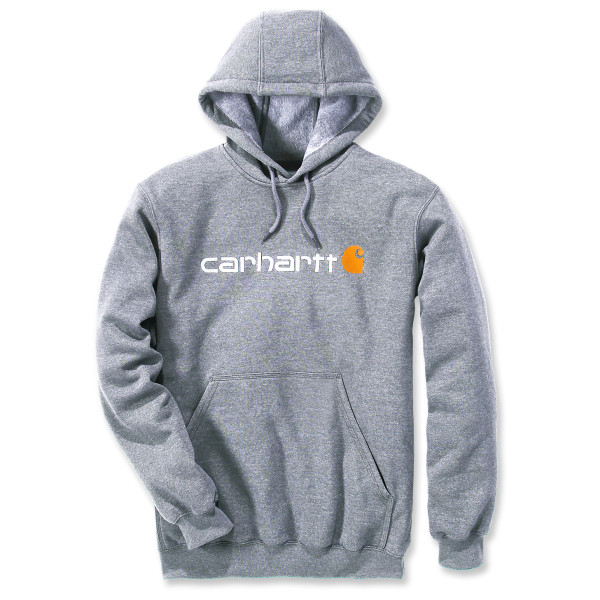 Carhartt - Signature Logo Sweatshirt Cotton - Hoodie Gr L grau von Carhartt