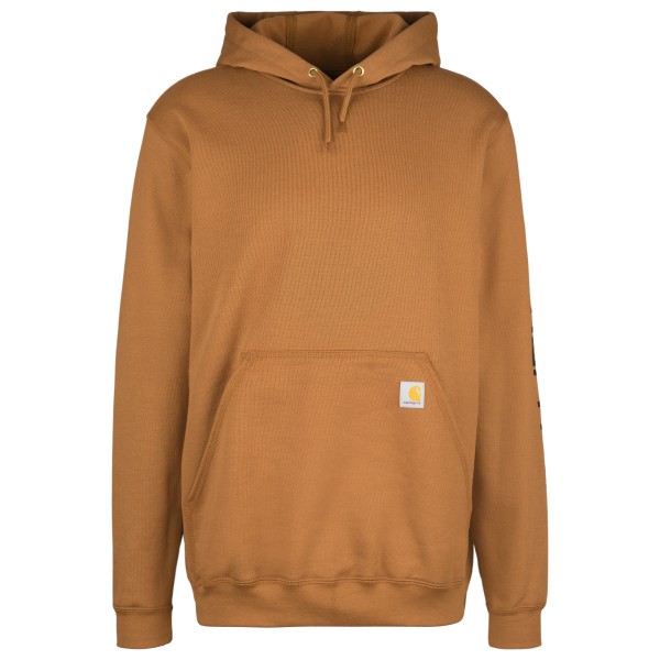 Carhartt - Sleeve Logo Hooded Sweatshirt - Hoodie Gr L braun/orange von Carhartt