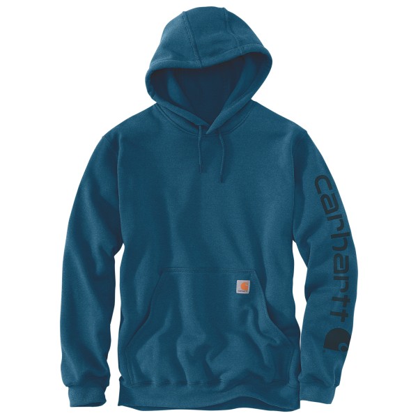 Carhartt - Sleeve Logo Hooded Sweatshirt - Hoodie Gr M blau von Carhartt