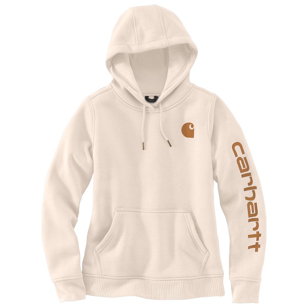 Carhartt - Women's Clarksburg Logo Sleeve Sweatshirt - Hoodie Gr L beige von Carhartt