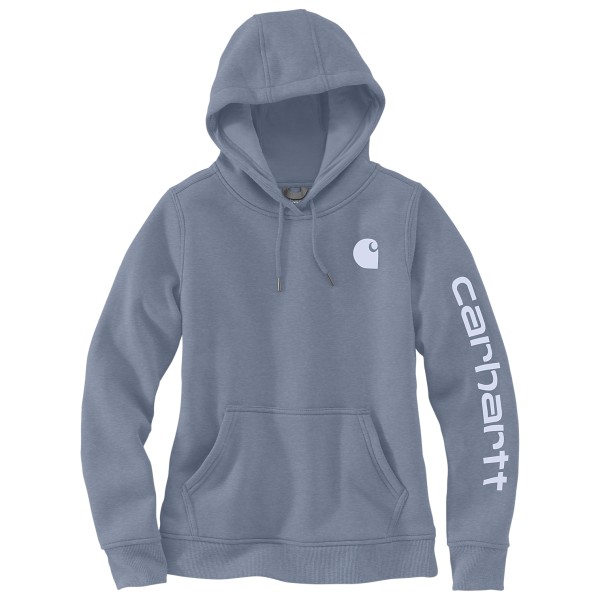 Carhartt - Women's Clarksburg Logo Sleeve Sweatshirt - Hoodie Gr L grau von Carhartt