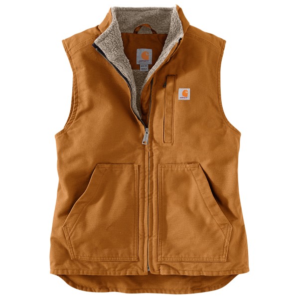 Carhartt - Women's Sherpa Lined Mock Neck Vest - Fleecegilet Gr L braun von Carhartt