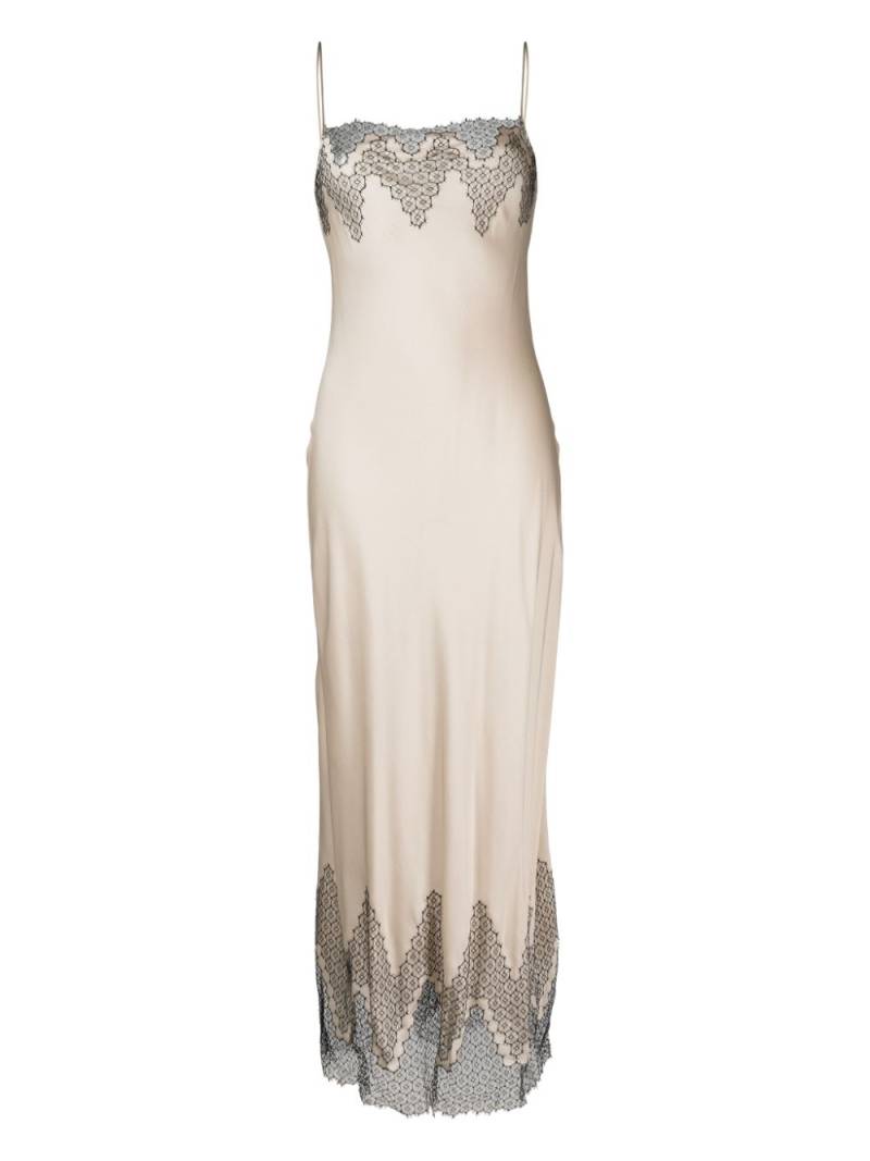 Carine Gilson Calais-Caudry lace silk gown - Neutrals von Carine Gilson