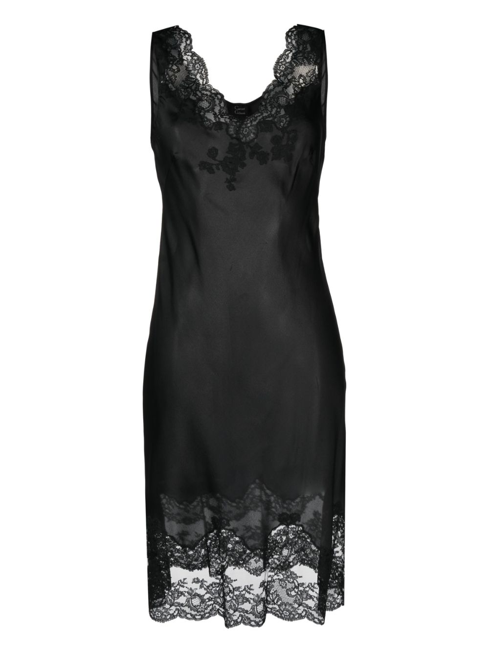 Carine Gilson Calais-Caudry lace slip dress - Black von Carine Gilson