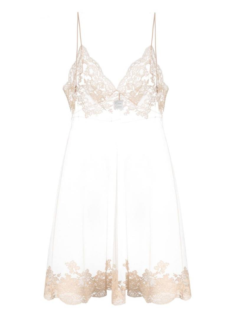 Carine Gilson Calais-Caudry lace slip dress - Neutrals von Carine Gilson