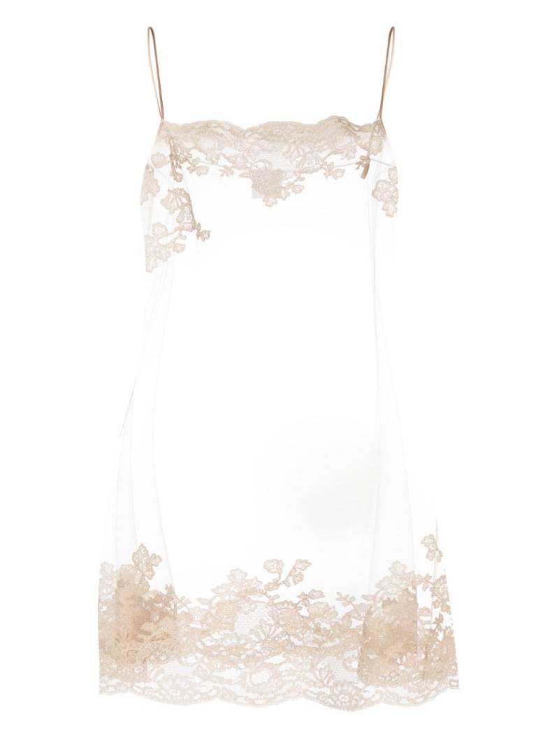 Carine Gilson Calais-Caudry lace slip dress - Neutrals von Carine Gilson