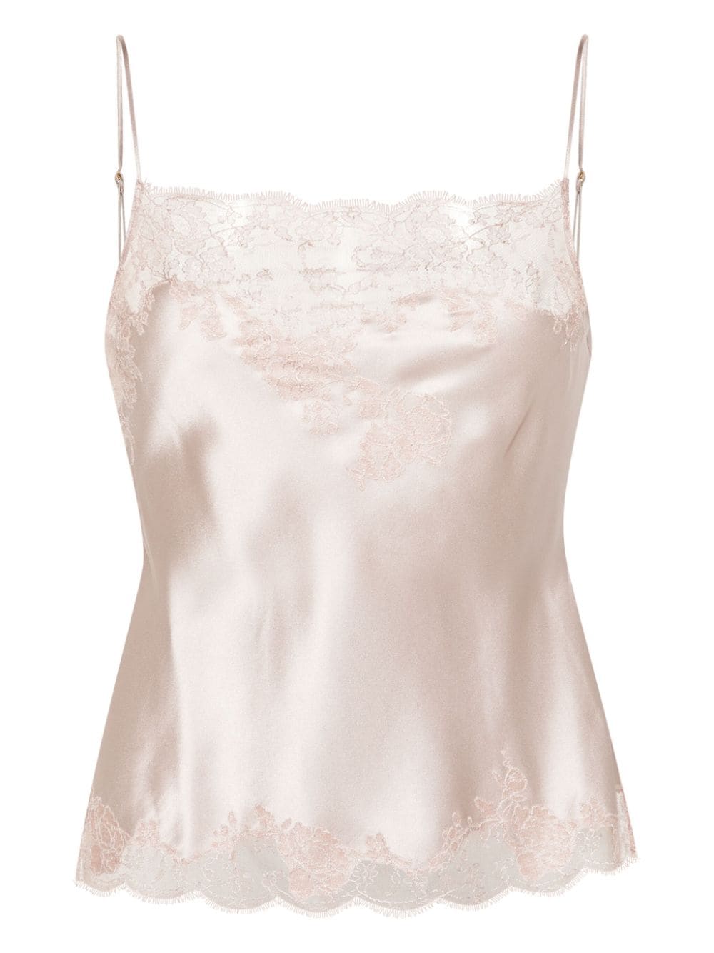 Carine Gilson Calais-Caudry lace-trim silk camisole - Pink von Carine Gilson