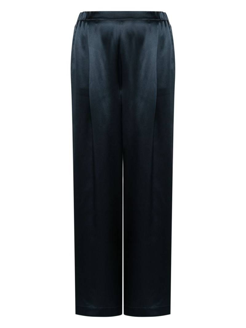 Carine Gilson high-waist silk pyjama trousers - Blue von Carine Gilson