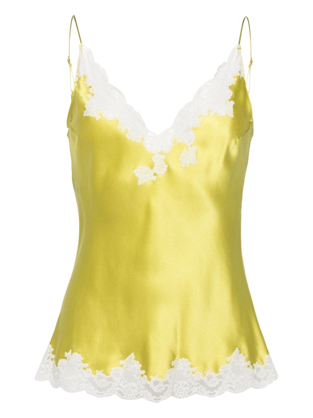 Carine Gilson lace-trim silk camisole - Yellow von Carine Gilson