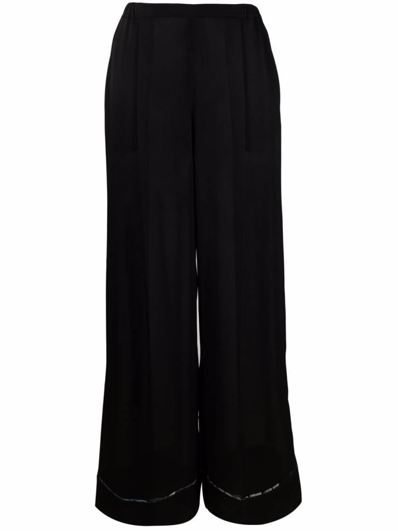 Carine Gilson wide-leg silk pyjama trousers - Black von Carine Gilson