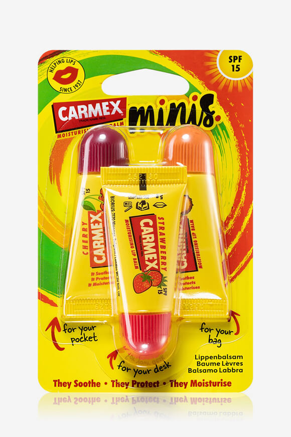 Carmex Lippenbalsam-Set | Cherry + Strawberry + Pineapple | Damen  | Einheitsgroesse von Carmex