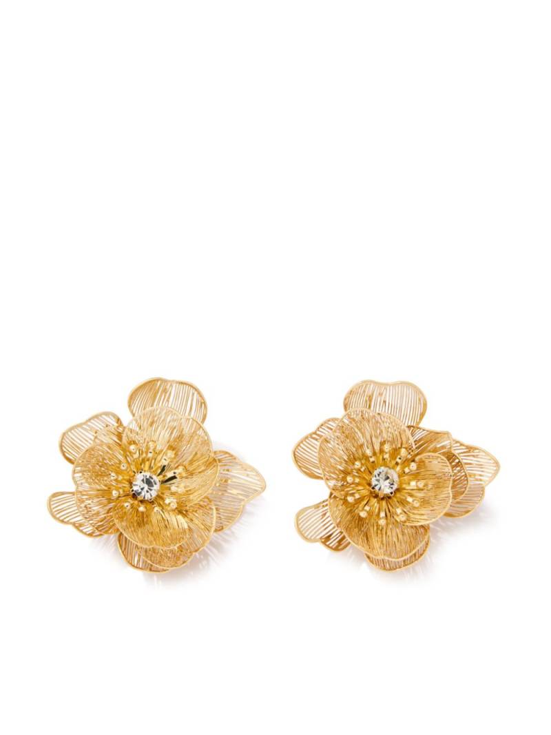 Carolina Herrera Flower stud-embellished earrings - Gold von Carolina Herrera