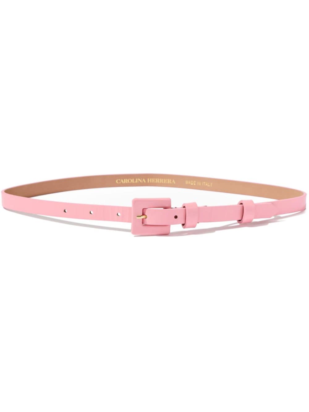 Carolina Herrera Skinny '90s patent-leather belt - Pink von Carolina Herrera