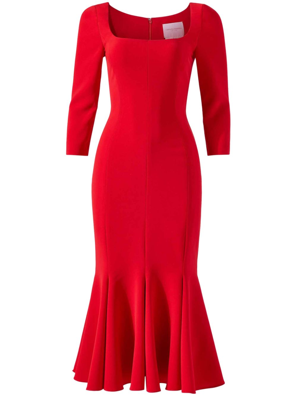 Carolina Herrera Trumpet midi dress - Red von Carolina Herrera