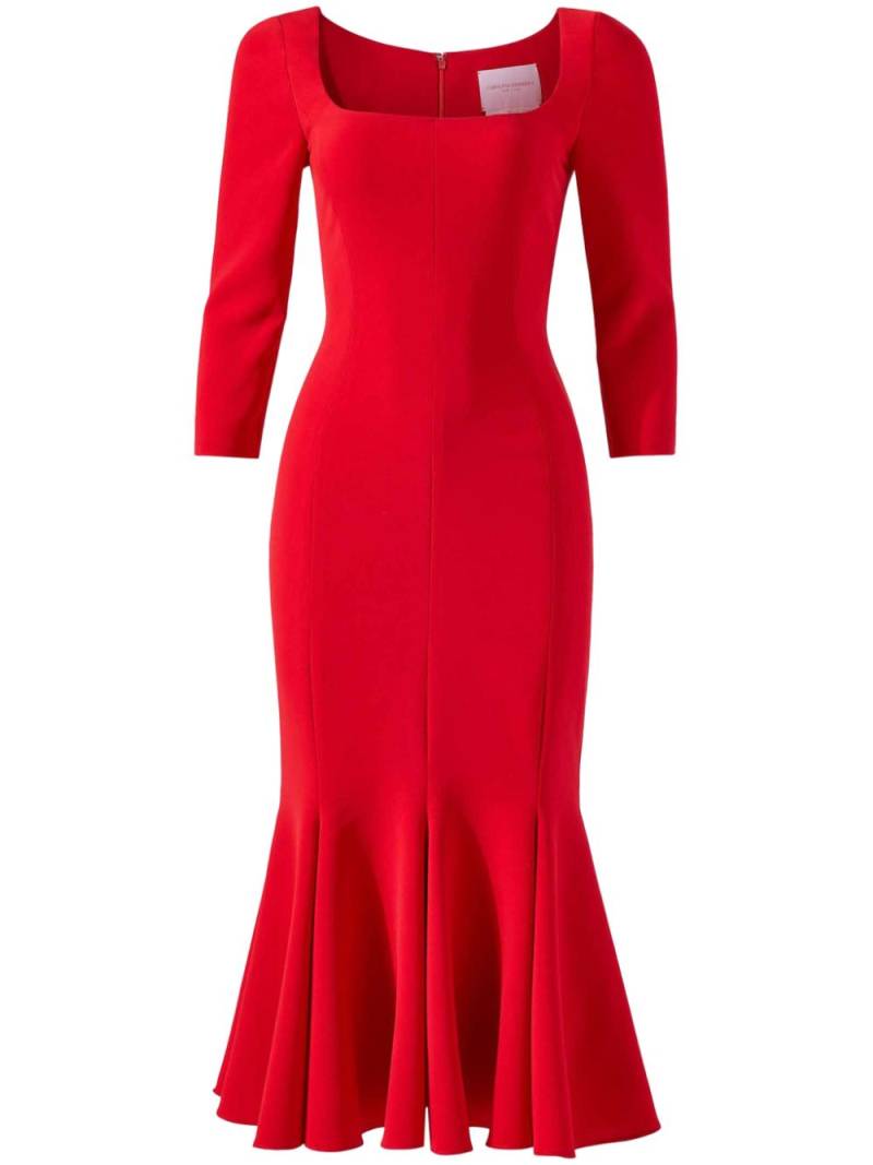 Carolina Herrera Trumpet midi dress - Red von Carolina Herrera