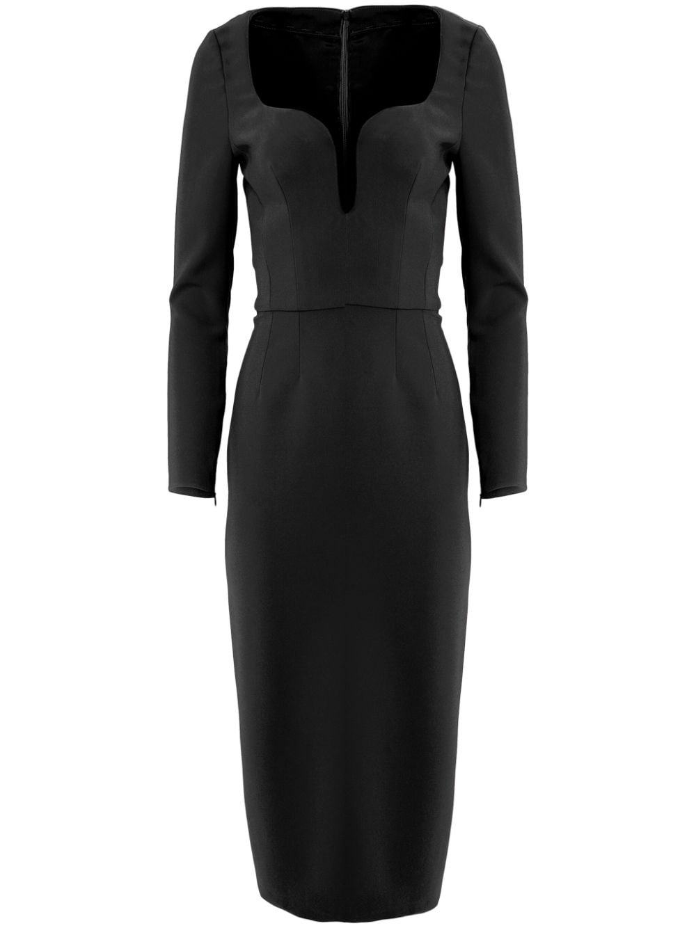 Carolina Herrera U-neck midi dress - Black von Carolina Herrera