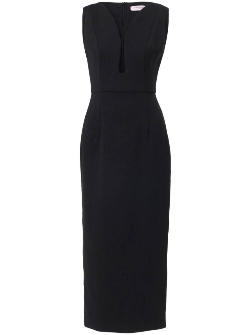 Carolina Herrera U-neck midi dress - Black von Carolina Herrera