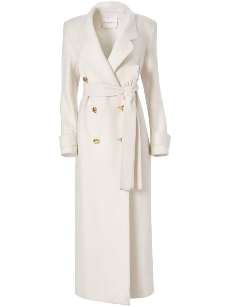 Carolina Herrera belted double-breasted coat - White von Carolina Herrera