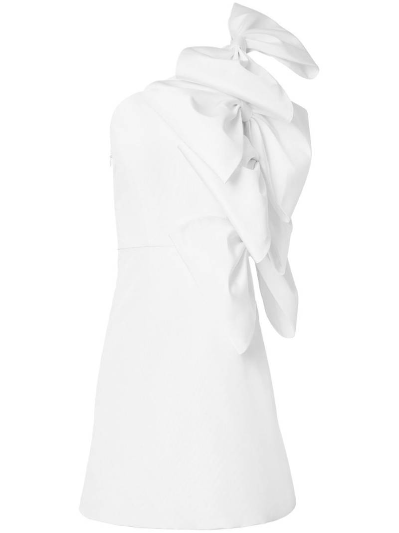 Carolina Herrera bow-embellished one-shoulder minidress - White von Carolina Herrera