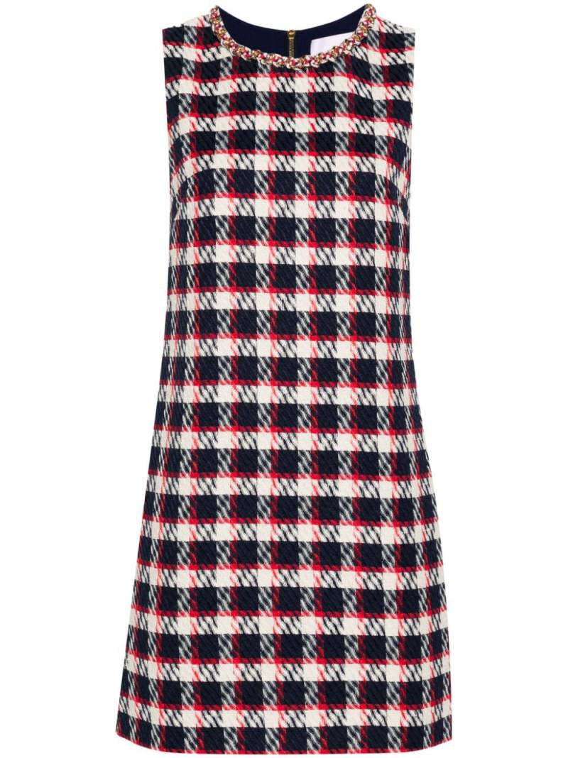 Carolina Herrera chain-collar midi dress - Blue von Carolina Herrera