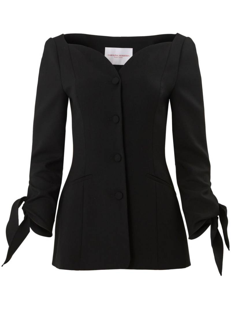 Carolina Herrera curved-neckline jacket - Black von Carolina Herrera