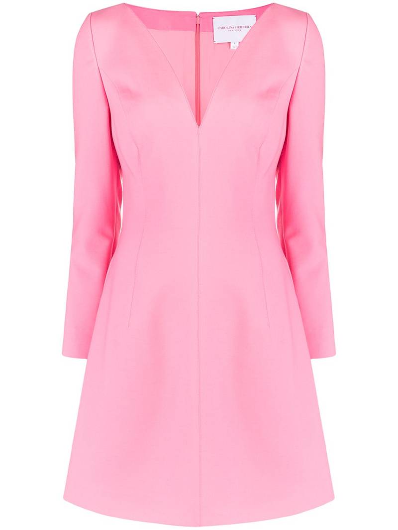 Carolina Herrera flared wool-blend dress - Pink von Carolina Herrera