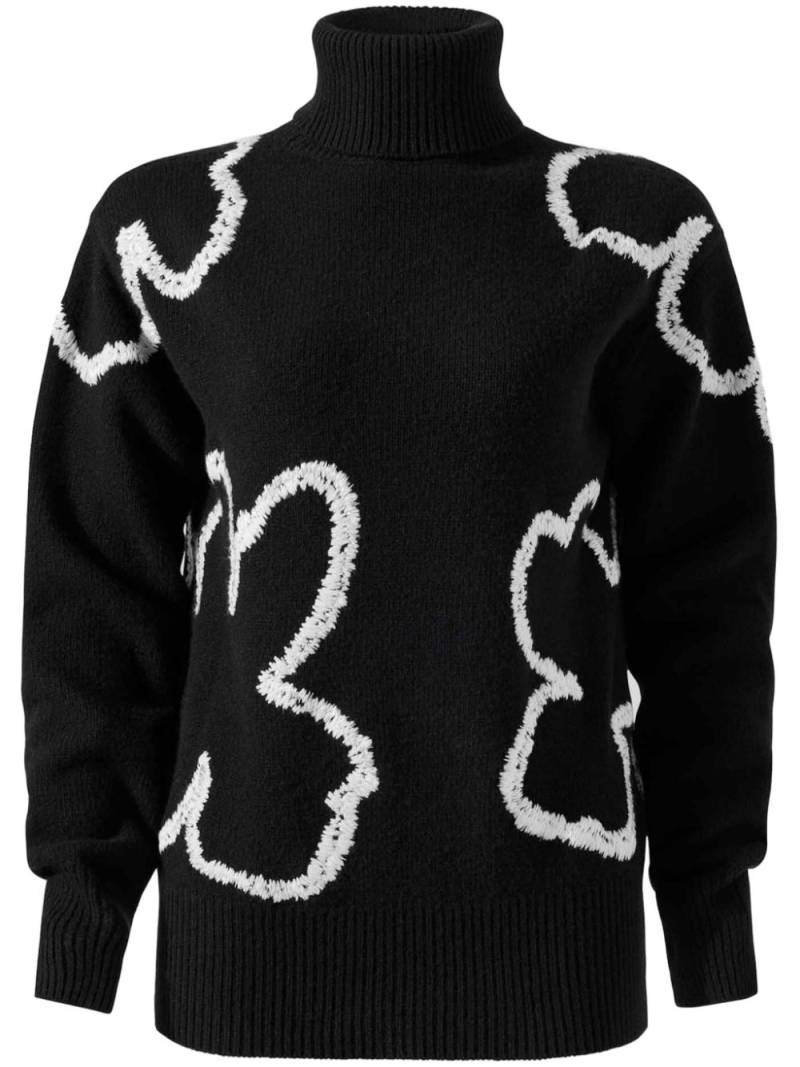 Carolina Herrera floral-embroidered jumper - Black von Carolina Herrera