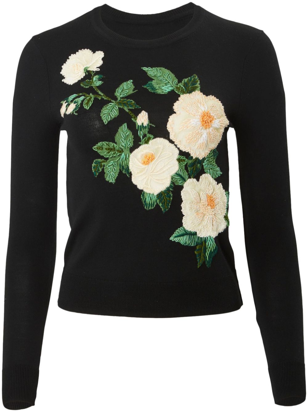 Carolina Herrera floral intarsia sweater - Black von Carolina Herrera