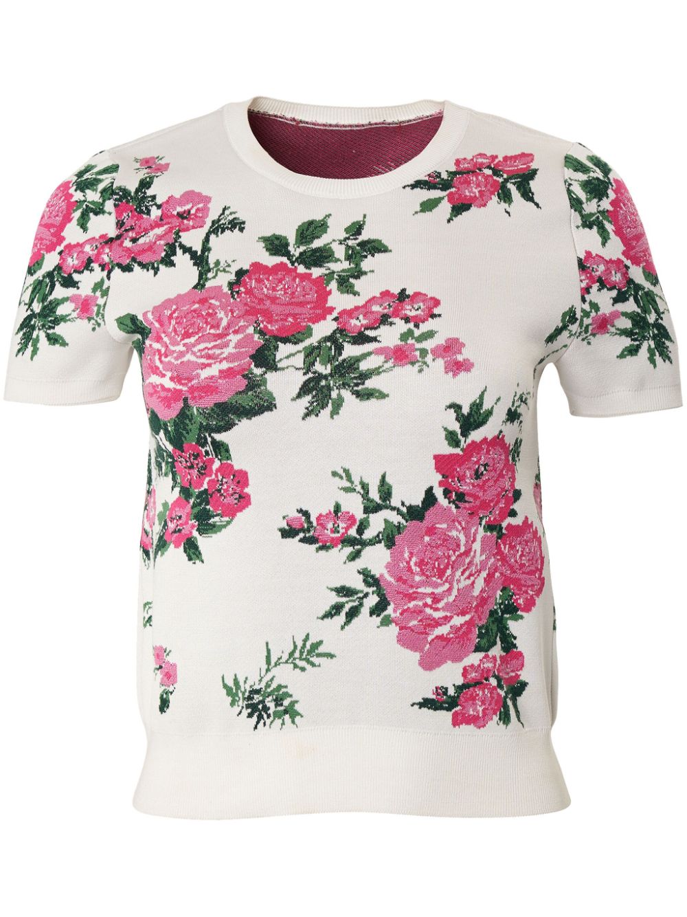 Carolina Herrera floral-jacquard knitted top - White von Carolina Herrera