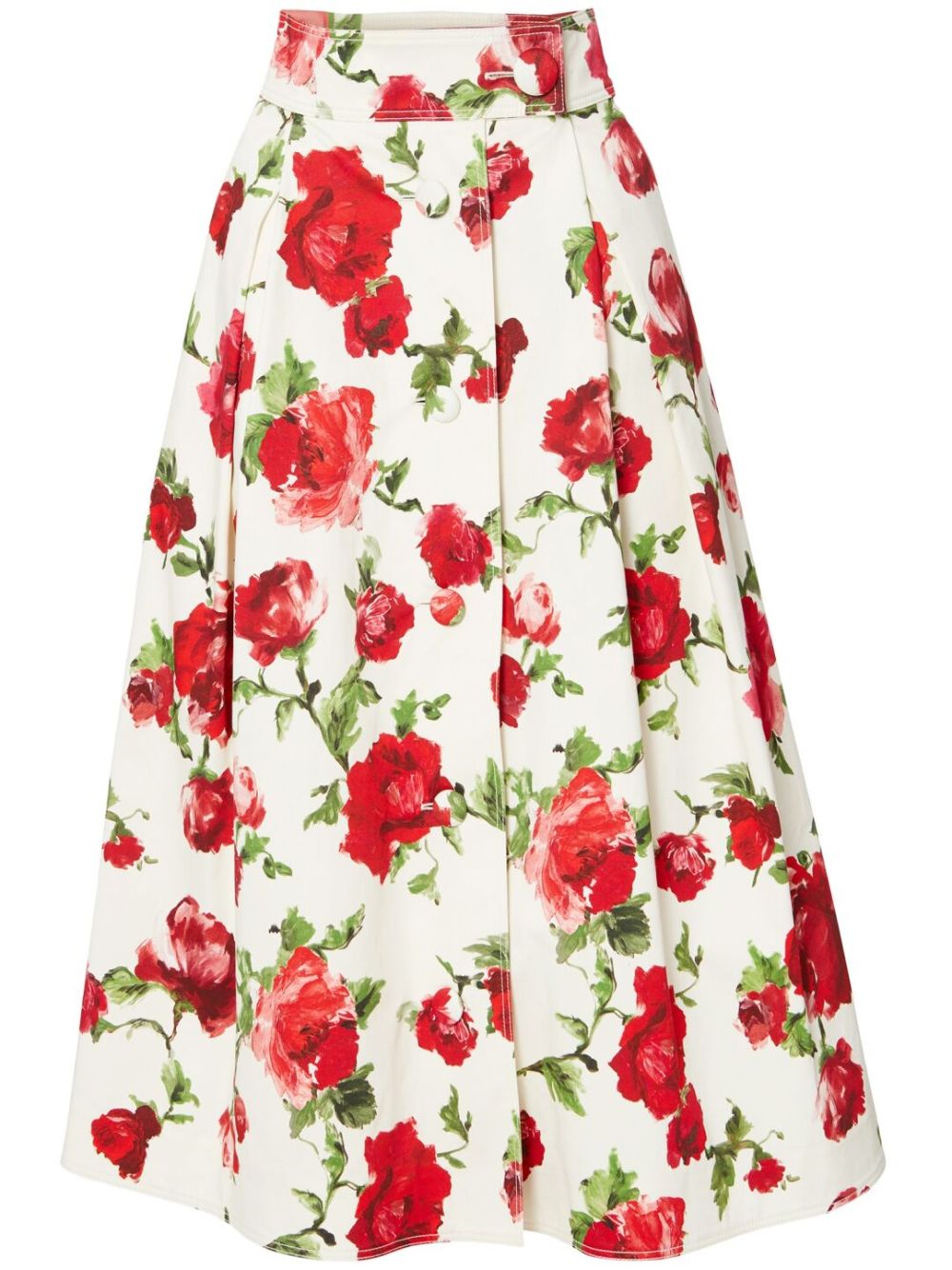 Carolina Herrera floral-print A-line skirt - White von Carolina Herrera