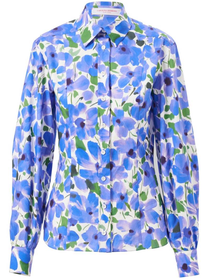 Carolina Herrera floral-print blouse - Blue von Carolina Herrera