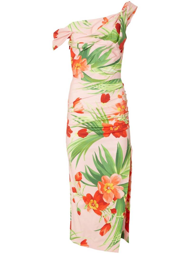 Carolina Herrera floral-print ruched dress - Pink von Carolina Herrera