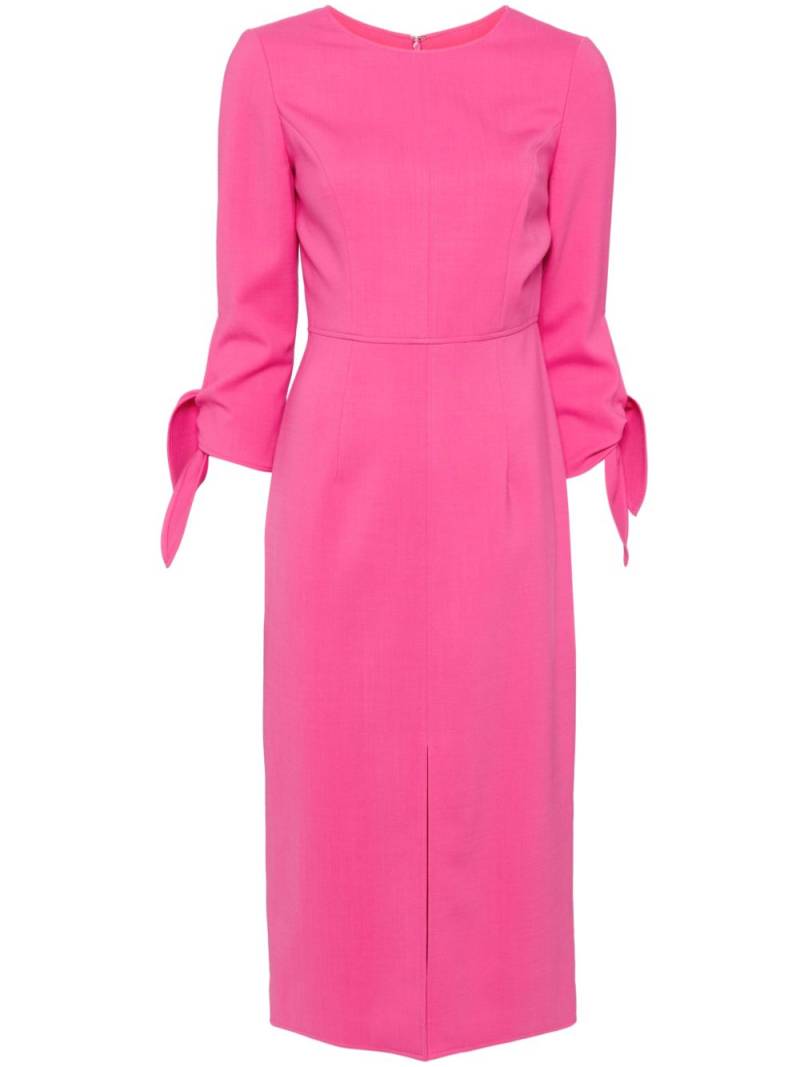 Carolina Herrera tied-cuffs midi dress - Pink von Carolina Herrera