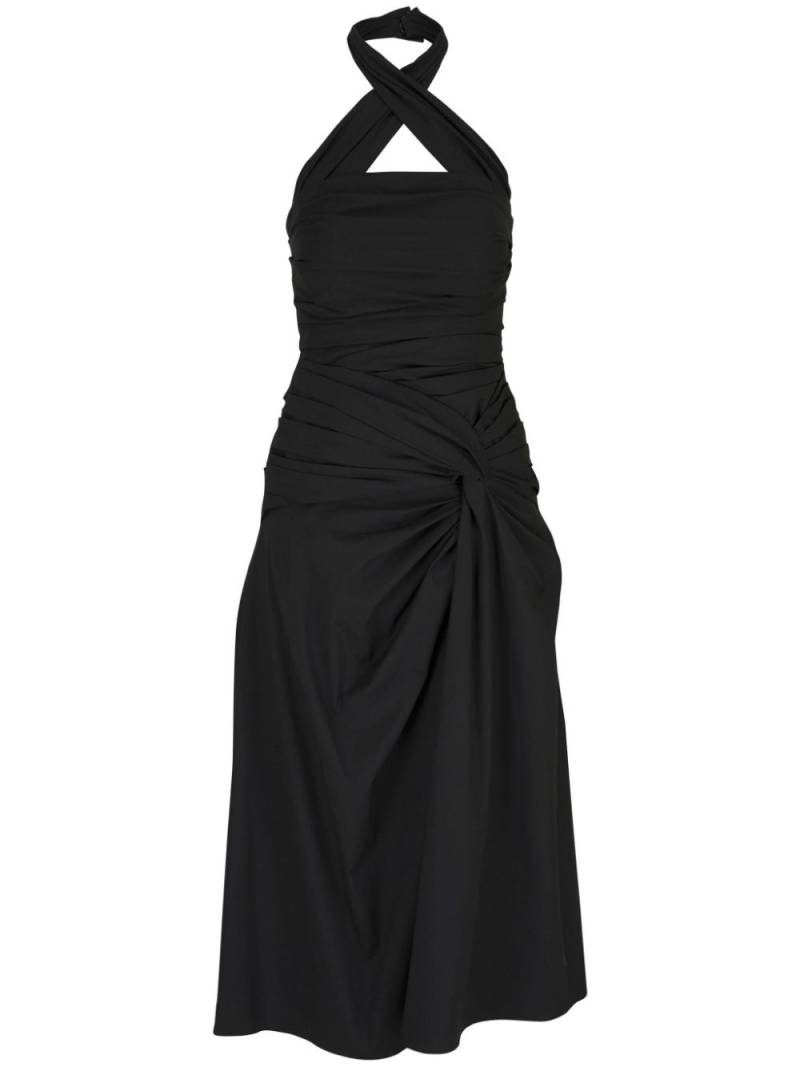 Carolina Herrera gathered halterneck dress - Black von Carolina Herrera