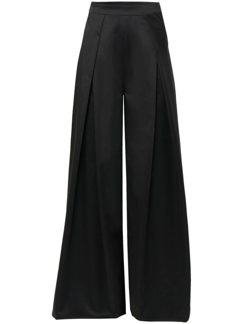 Carolina Herrera high-waist satin wide-leg trousers - Black von Carolina Herrera