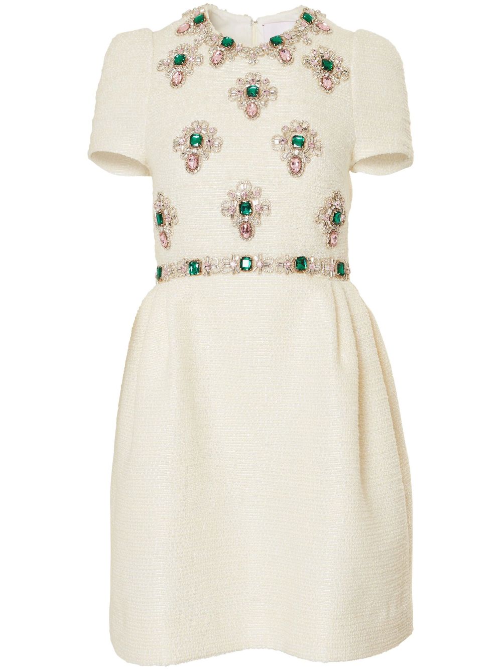 Carolina Herrera crystal-embellished tweed minidress - Neutrals von Carolina Herrera