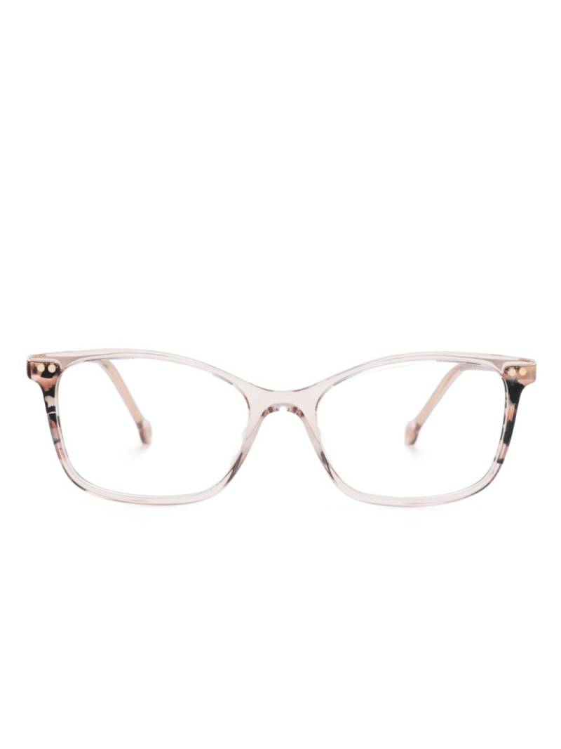 Carolina Herrera logo-engraved rectangle-frame glasses - Pink von Carolina Herrera