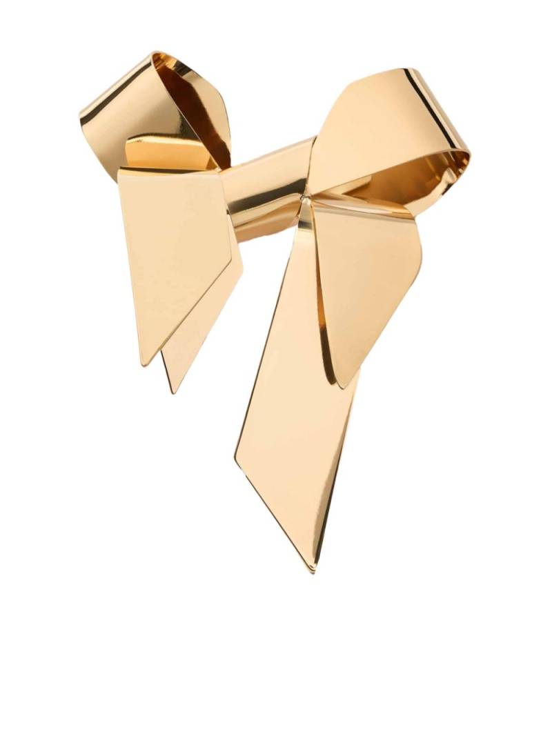 Carolina Herrera metallic bow pin - Gold von Carolina Herrera