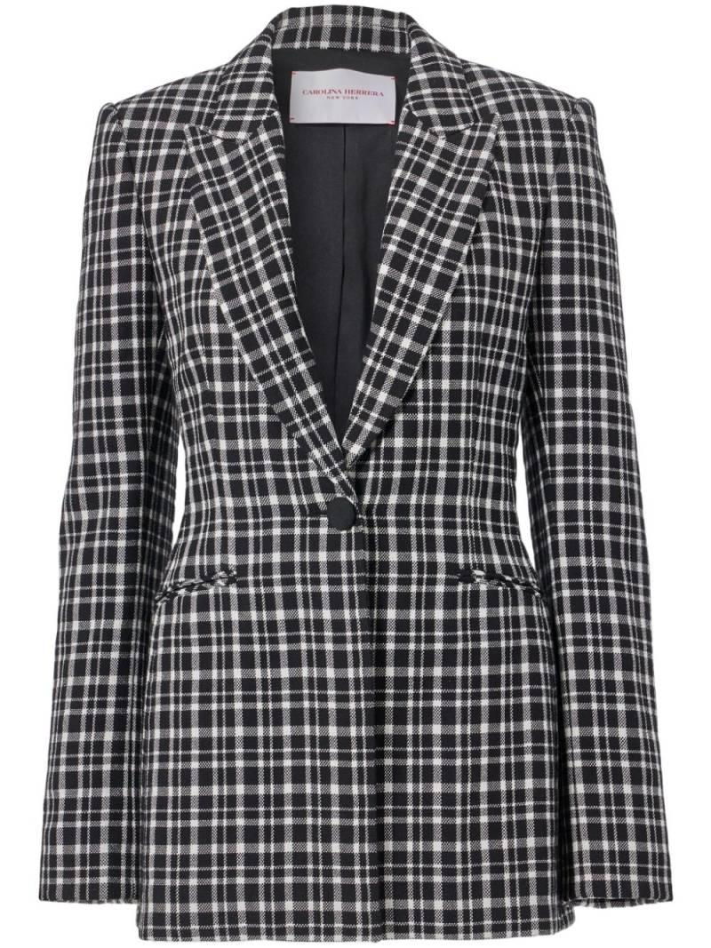 Carolina Herrera plaid single-breasted jacket - Black von Carolina Herrera