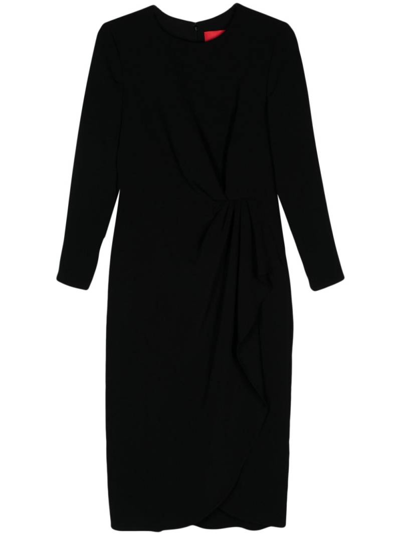 Carolina Herrera pleat-detail midi dress - Black von Carolina Herrera