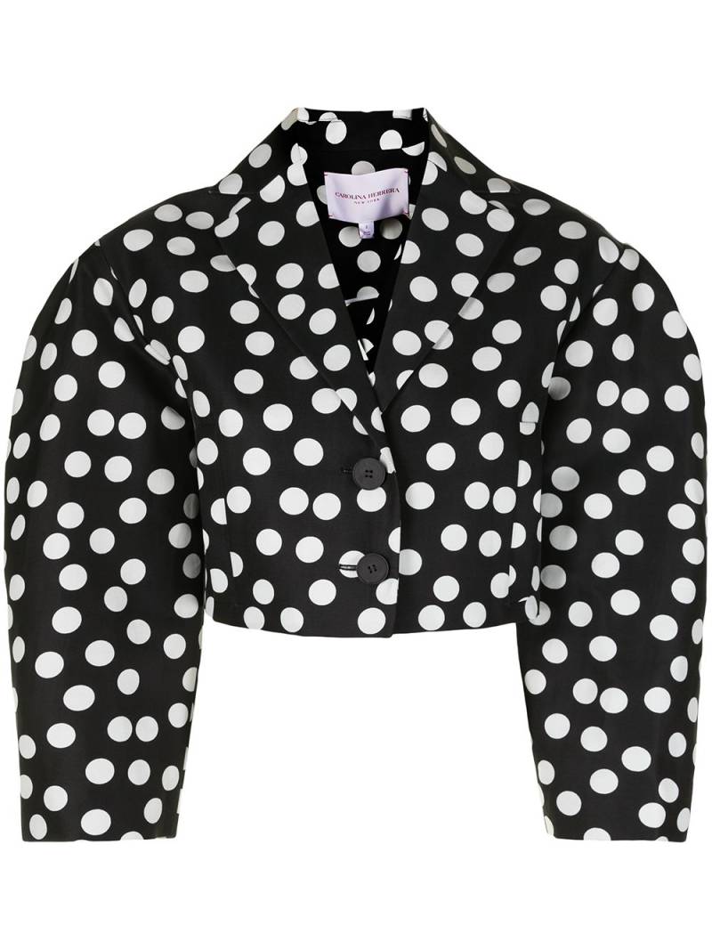 Carolina Herrera polka dot cropped jacket - Black von Carolina Herrera