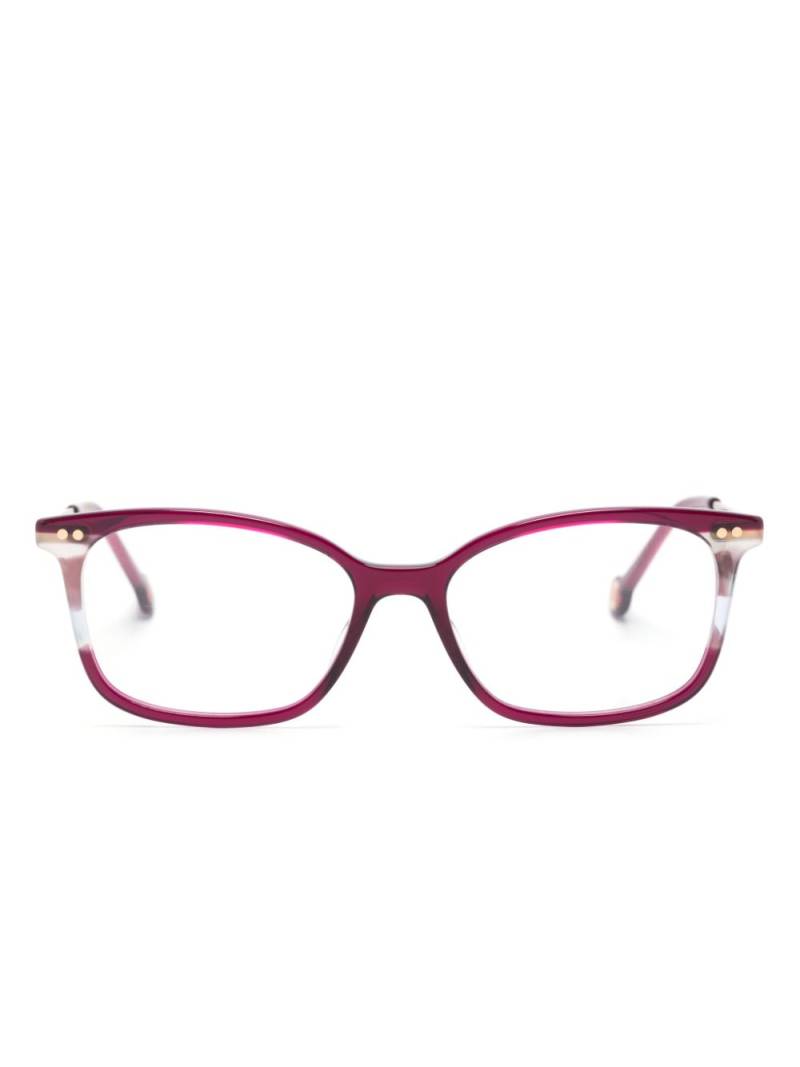 Carolina Herrera rectangle-frame tortoiseshell-detail glasses - Pink von Carolina Herrera