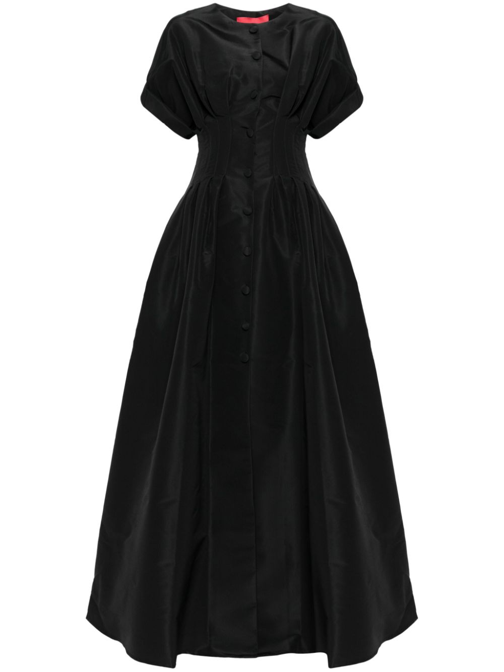 Carolina Herrera rolled-sleeves button-front gown - Black von Carolina Herrera