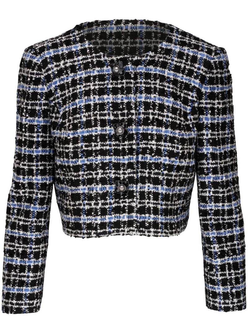 Carolina Herrera round-neck tweed cropped jacket - Black von Carolina Herrera